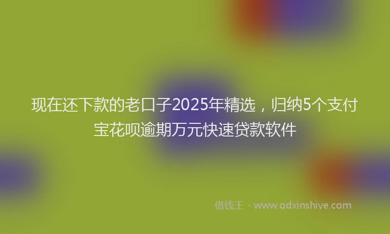 现在还下款的老口子2025年精选，归纳5个支付宝花呗逾期万元快速贷款软件