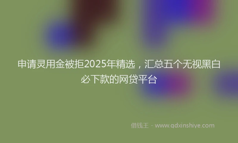 申请灵用金被拒2025年精选，汇总五个无视黑白必下款的网贷平台