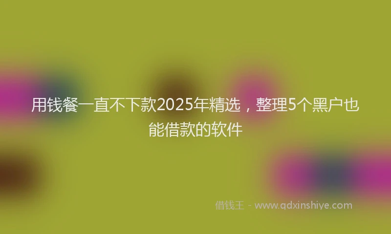 用钱餐一直不下款2025年精选，整理5个黑户也能借款的软件