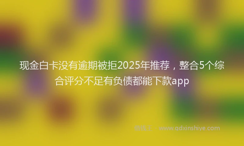 现金白卡没有逾期被拒2025年推荐，整合5个综合评分不足有负债都能下款app