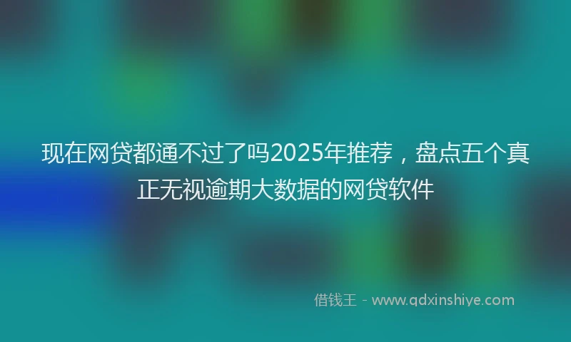 现在网贷都通不过了吗2025年推荐，盘点五个真正无视逾期大数据的网贷软件
