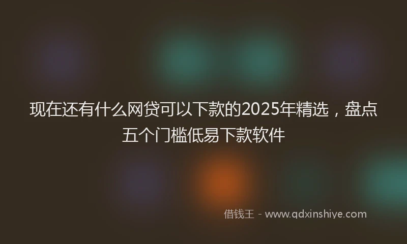 现在还有什么网贷可以下款的2025年精选，盘点五个门槛低易下款软件
