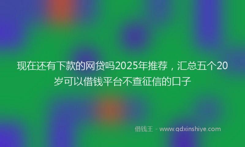 现在还有下款的网贷吗2025年推荐，汇总五个20岁可以借钱平台不查征信的口子