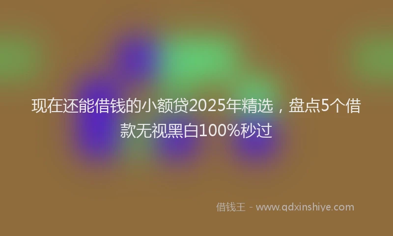 现在还能借钱的小额贷2025年精选，盘点5个借款无视黑白100%秒过