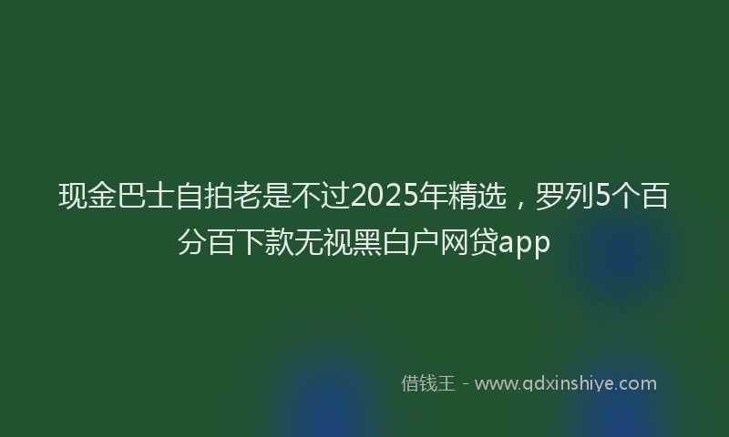 现金巴士自拍老是不过2025年精选，罗列5个百分百下款无视黑白户网贷app