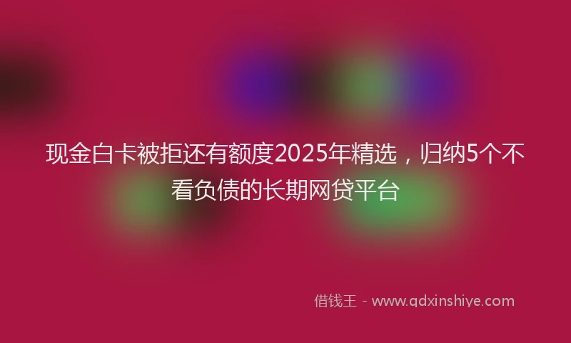现金白卡被拒还有额度2025年精选，归纳5个不看负债的长期网贷平台