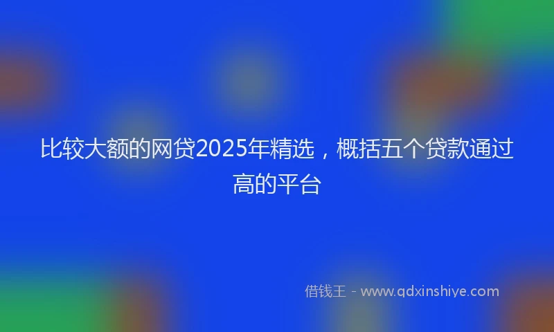 比较大额的网贷2025年精选，概括五个贷款通过高的平台