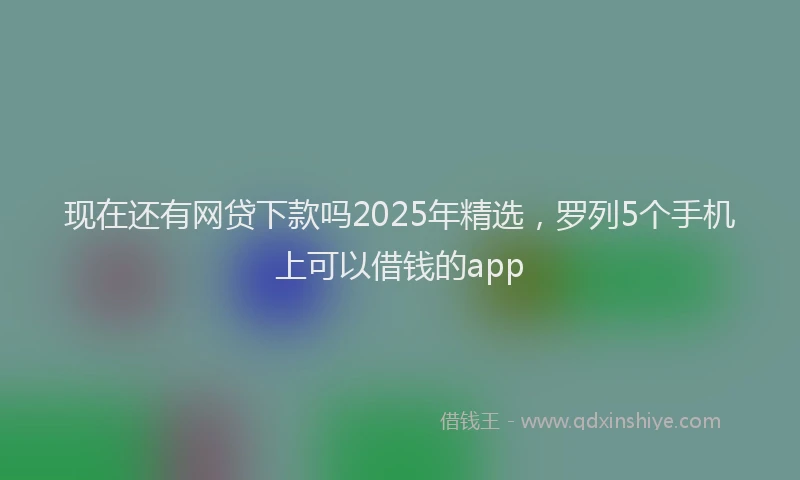 现在还有网贷下款吗2025年精选，罗列5个手机上可以借钱的app