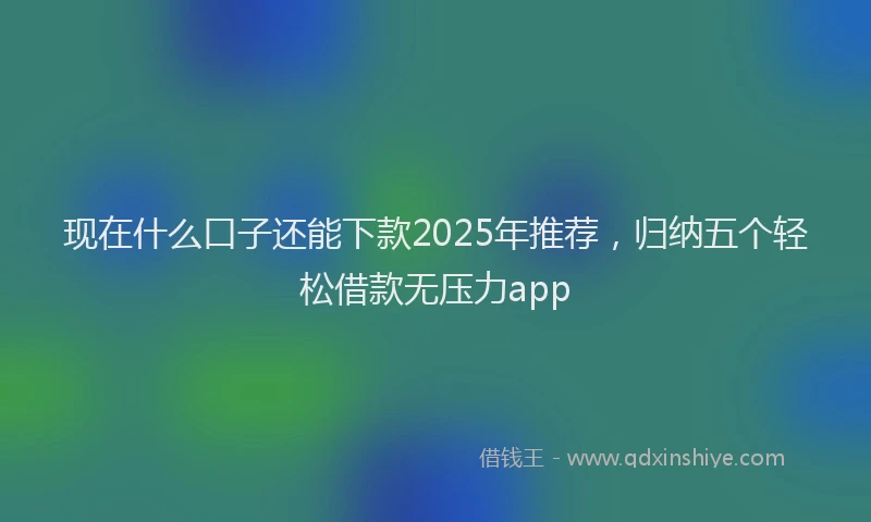 现在什么口子还能下款2025年推荐，归纳五个轻松借款无压力app