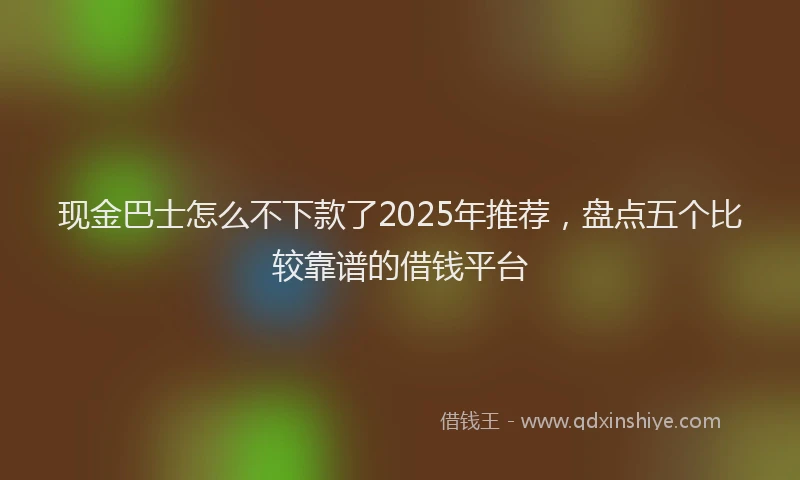 现金巴士怎么不下款了2025年推荐，盘点五个比较靠谱的借钱平台