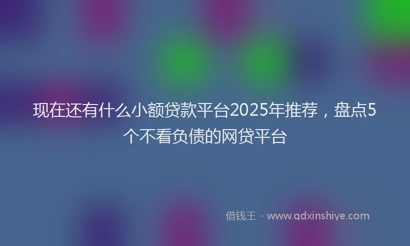 现在还有什么小额贷款平台2025年推荐，盘点5个不看负债的网贷平台