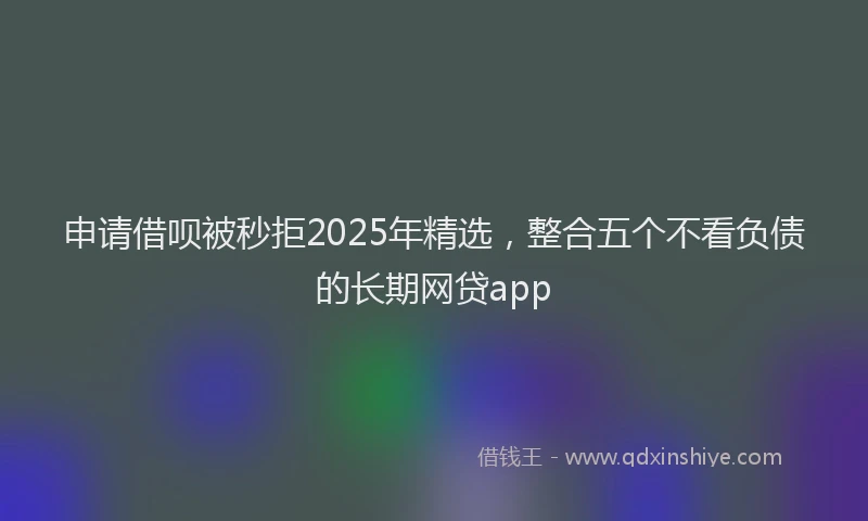 申请借呗被秒拒2025年精选，整合五个不看负债的长期网贷app