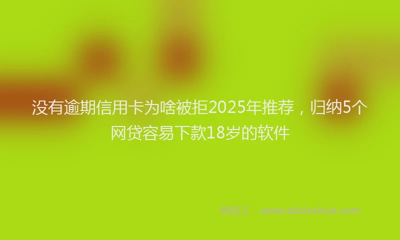 没有逾期信用卡为啥被拒2025年推荐，归纳5个网贷容易下款18岁的软件