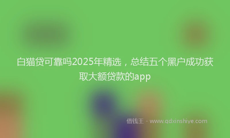 白猫贷可靠吗2025年精选，总结五个黑户成功获取大额贷款的app