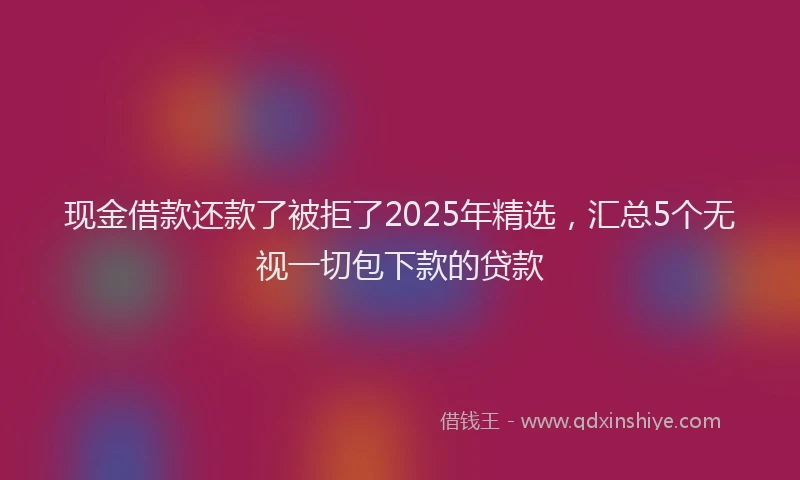 现金借款还款了被拒了2025年精选，汇总5个无视一切包下款的贷款