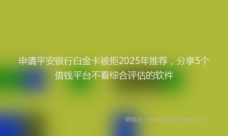 申请平安银行白金卡被拒2025年推荐，分享5个借钱平台不看综合评估的软件