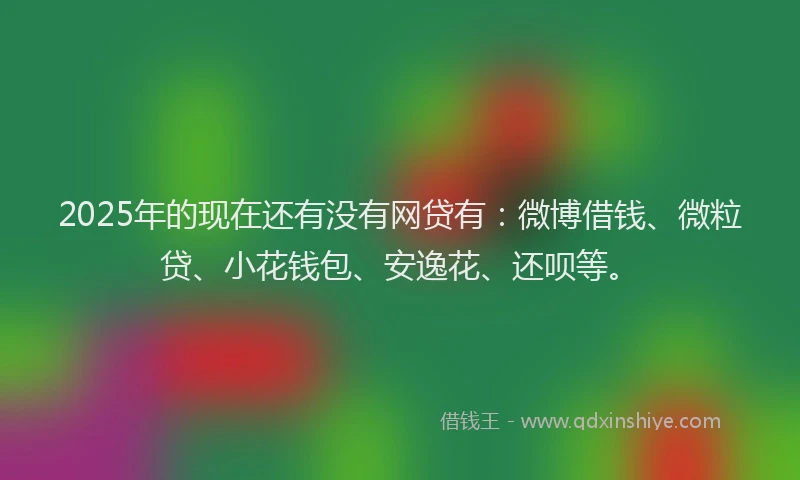2025年的现在还有没有网贷有：微博借钱、微粒贷、小花钱包、安逸花、还呗等。