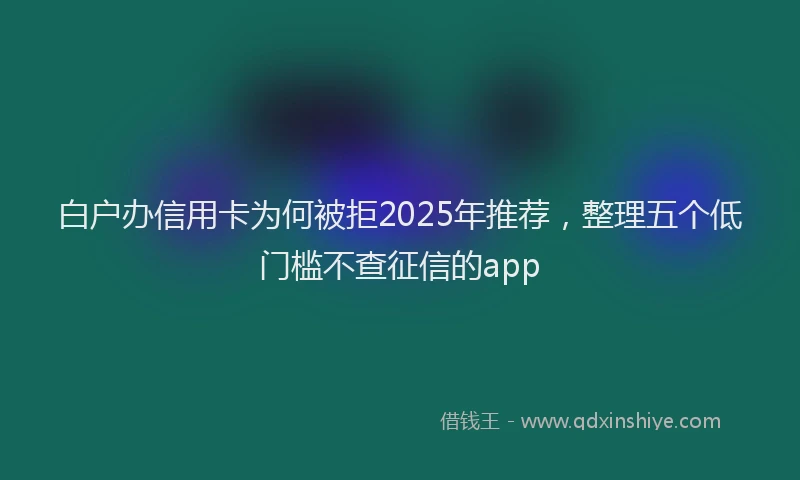 白户办信用卡为何被拒2025年推荐，整理五个低门槛不查征信的app
