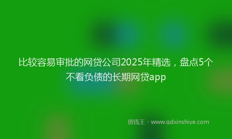 比较容易审批的网贷公司2025年精选，盘点5个不看负债的长期网贷app
