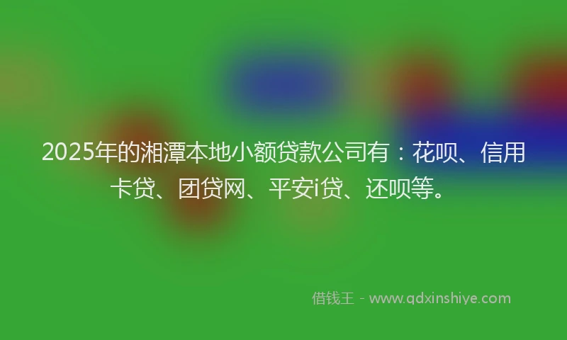 2025年的湘潭本地小额贷款公司有：花呗、信用卡贷、团贷网、平安i贷、还呗等。
