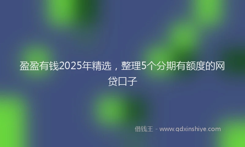 盈盈有钱2025年精选，整理5个分期有额度的网贷口子