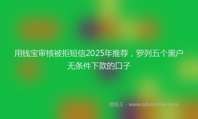 用钱宝审核被拒短信2025年推荐，罗列五个黑户无条件下款的口子