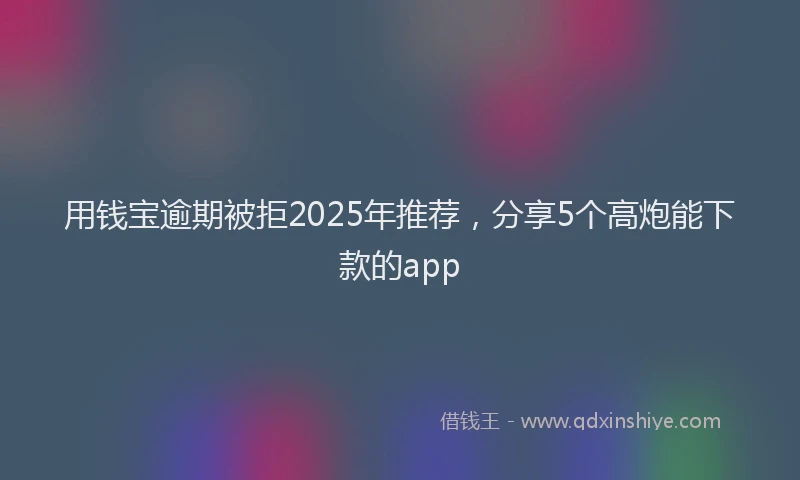 用钱宝逾期被拒2025年推荐，分享5个高炮能下款的app
