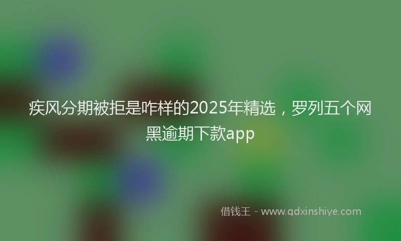 疾风分期被拒是咋样的2025年精选，罗列五个网黑逾期下款app