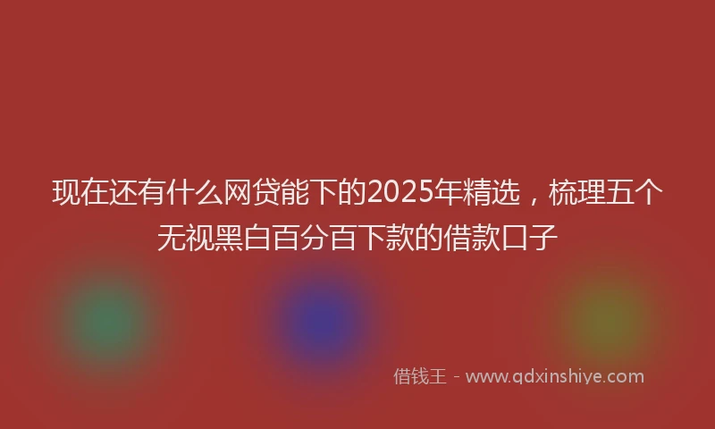 现在还有什么网贷能下的2025年精选，梳理五个无视黑白百分百下款的借款口子