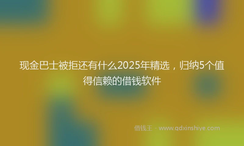 现金巴士被拒还有什么2025年精选，归纳5个值得信赖的借钱软件