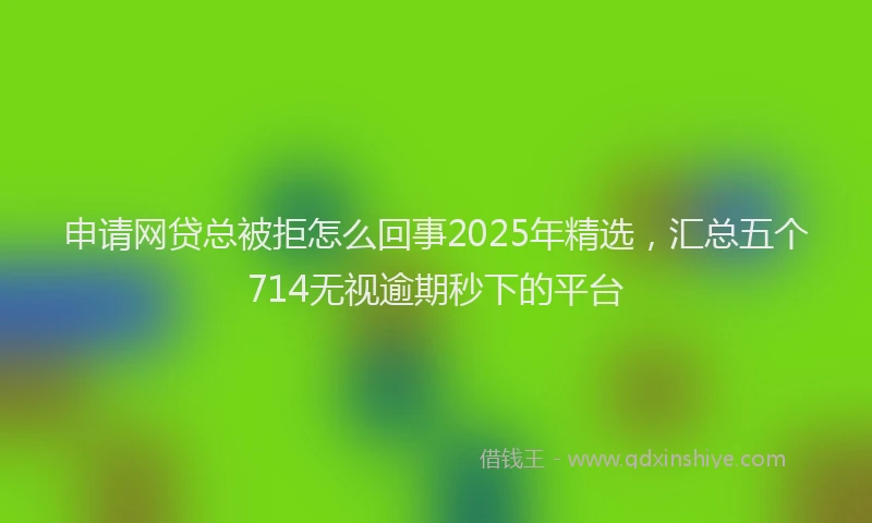 申请网贷总被拒怎么回事2025年精选，汇总五个714无视逾期秒下的平台
