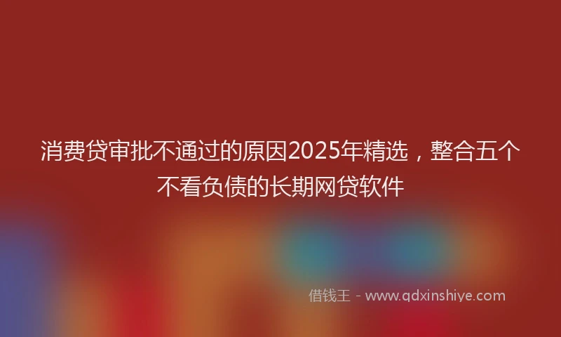 消费贷审批不通过的原因2025年精选，整合五个不看负债的长期网贷软件