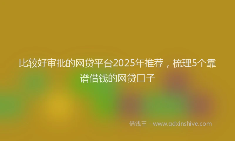 比较好审批的网贷平台2025年推荐，梳理5个靠谱借钱的网贷口子