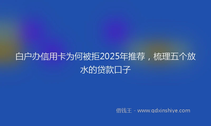 白户办信用卡为何被拒2025年推荐，梳理五个放水的贷款口子