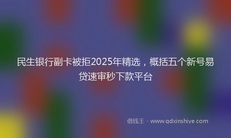 民生银行副卡被拒2025年精选，概括五个新号易贷速审秒下款平台