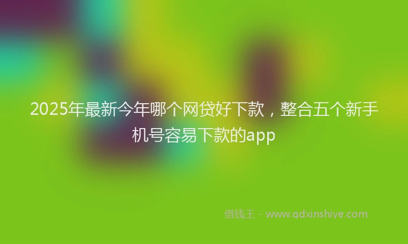 2025年最新今年哪个网贷好下款，整合五个新手机号容易下款的app