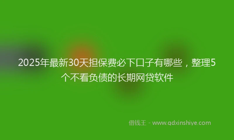 2025年最新30天担保费必下口子有哪些，整理5个不看负债的长期网贷软件