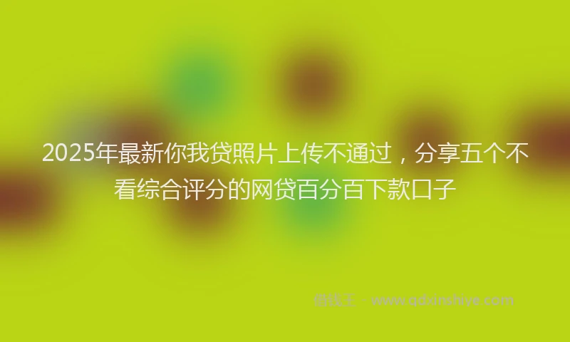 2025年最新你我贷照片上传不通过，分享五个不看综合评分的网贷百分百下款口子