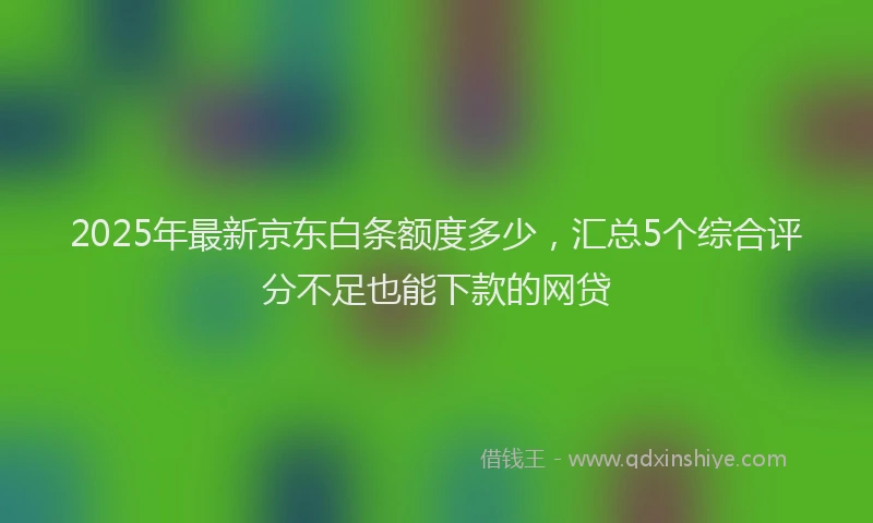 2025年最新京东白条额度多少，汇总5个综合评分不足也能下款的网贷