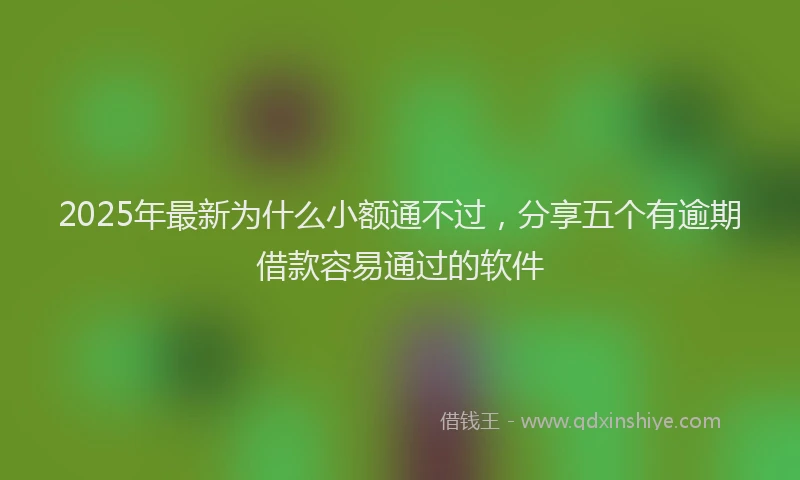 2025年最新为什么小额通不过，分享五个有逾期借款容易通过的软件