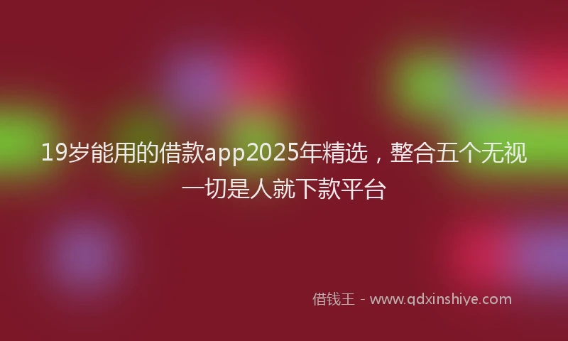 19岁能用的借款app2025年精选，整合五个无视一切是人就下款平台