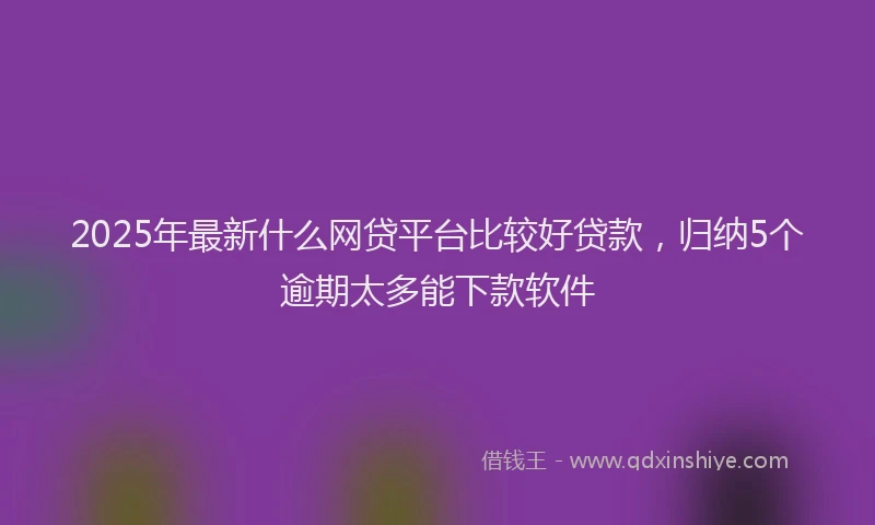 2025年最新什么网贷平台比较好贷款，归纳5个逾期太多能下款软件