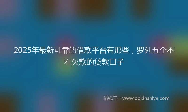 2025年最新可靠的借款平台有那些，罗列五个不看欠款的贷款口子