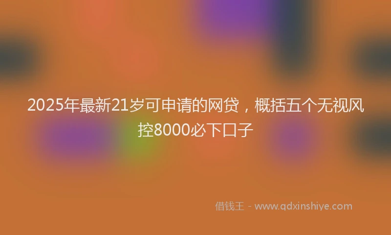 2025年最新21岁可申请的网贷，概括五个无视风控8000必下口子