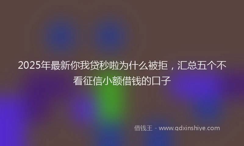 2025年最新你我贷秒啦为什么被拒，汇总五个不看征信小额借钱的口子