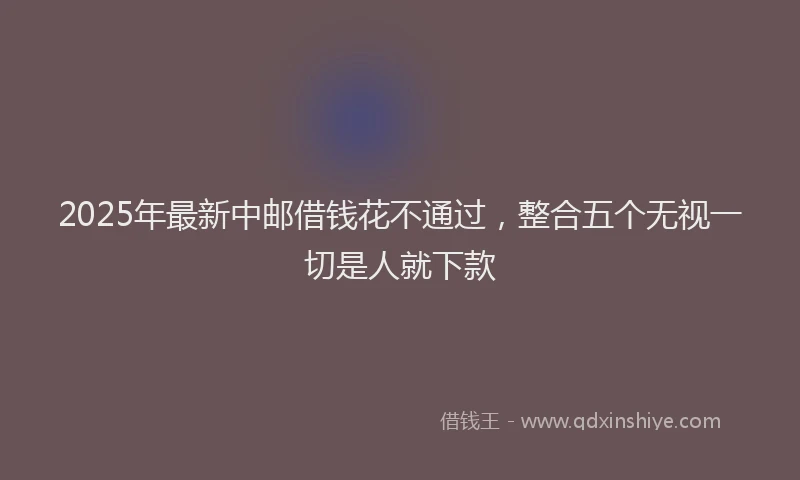 2025年最新中邮借钱花不通过，整合五个无视一切是人就下款