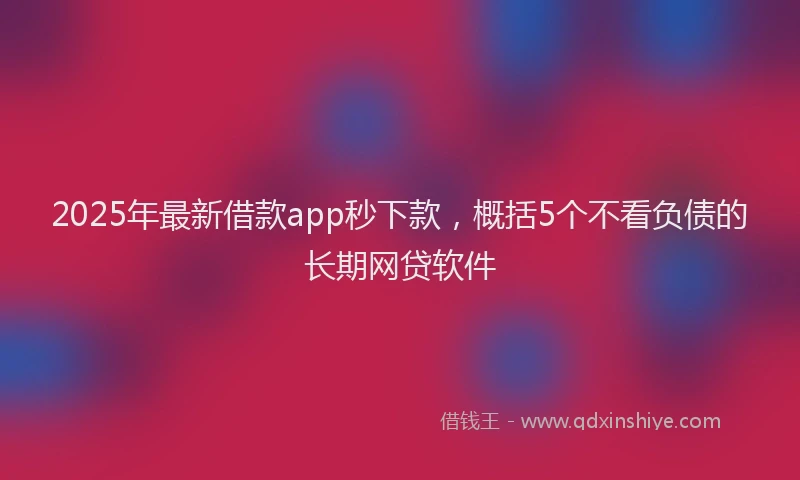 2025年最新借款app秒下款，概括5个不看负债的长期网贷软件