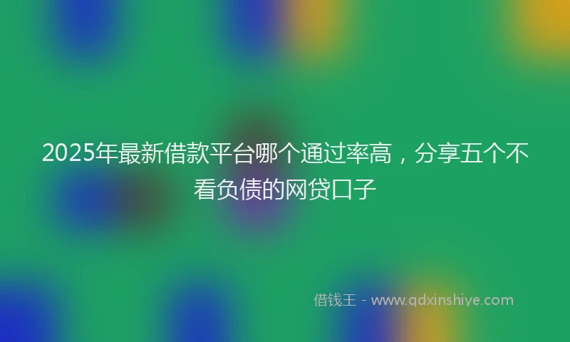 2025年最新借款平台哪个通过率高，分享五个不看负债的网贷口子