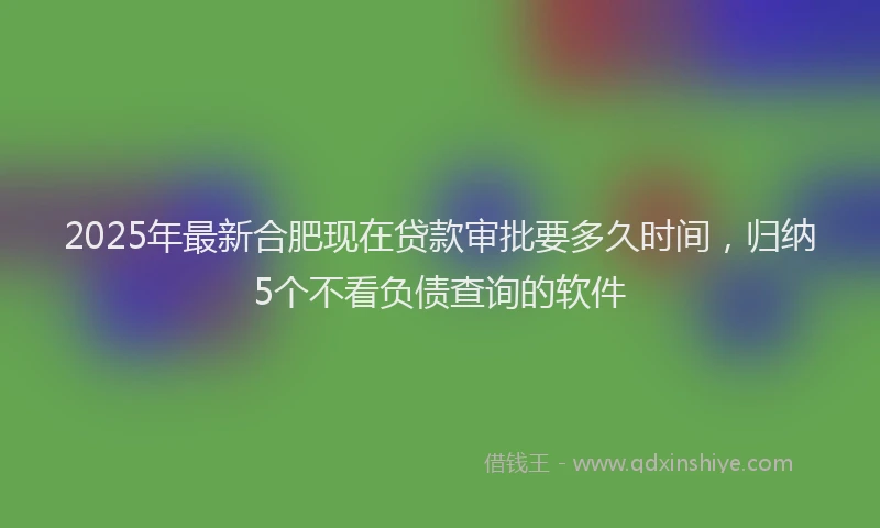 2025年最新合肥现在贷款审批要多久时间，归纳5个不看负债查询的软件