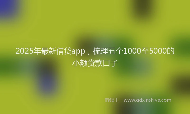 2025年最新借贷app，梳理五个1000至5000的小额贷款口子